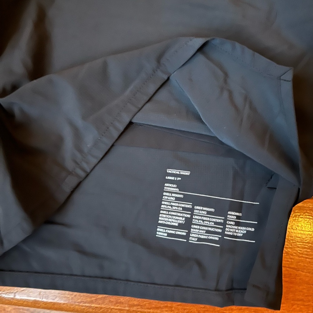 NWOT Ten Thousand Black Tactical Short 7" (Liner) Size S, M & Large - Picture 5 of 5